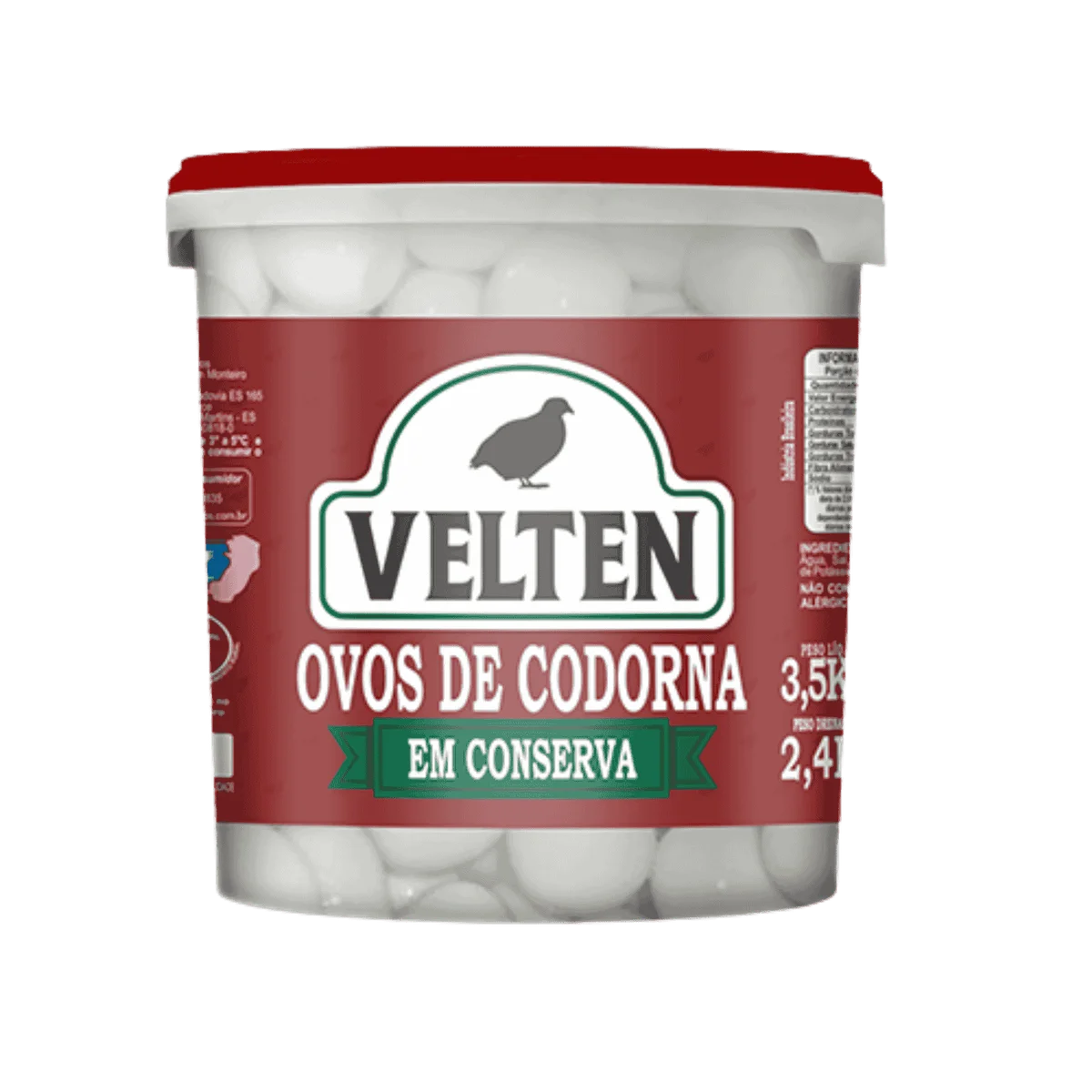 Ovos de Codorna Balde 2,4kg